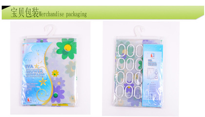 飛穹日用品批發(fā)2014淘寶熱銷(xiāo)爆款紫色花朵防水防霉PEVA浴簾詳解